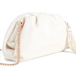Understated Leather Shoulder Bag White Vegan
Leather NWT